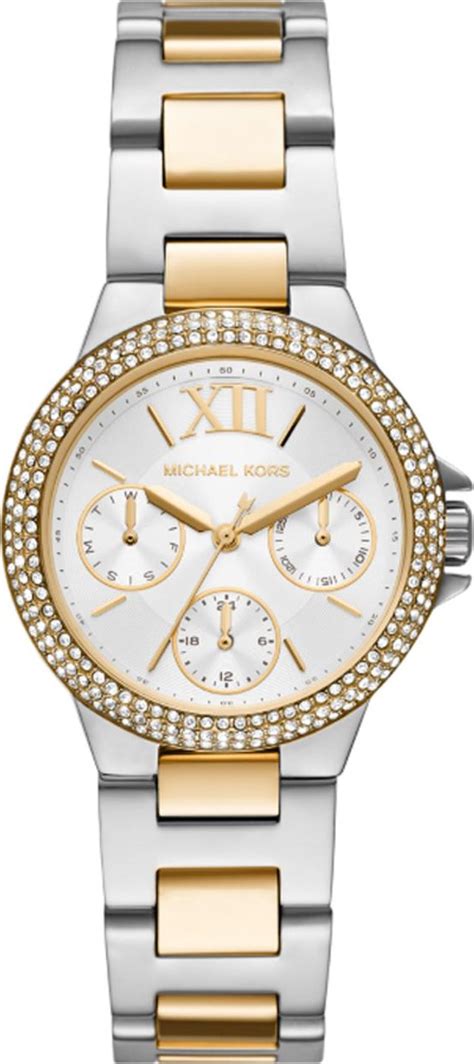 michael kors mini camille pavé silver-tone watch|mini camille pave watch.